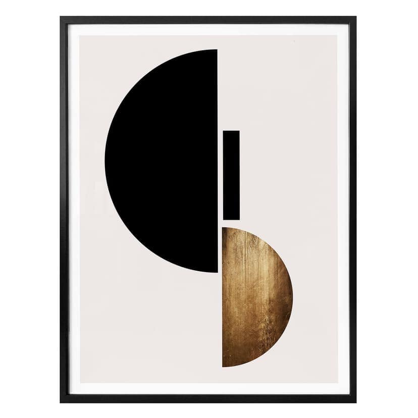 Poster Kubistika - Gyllene prägling