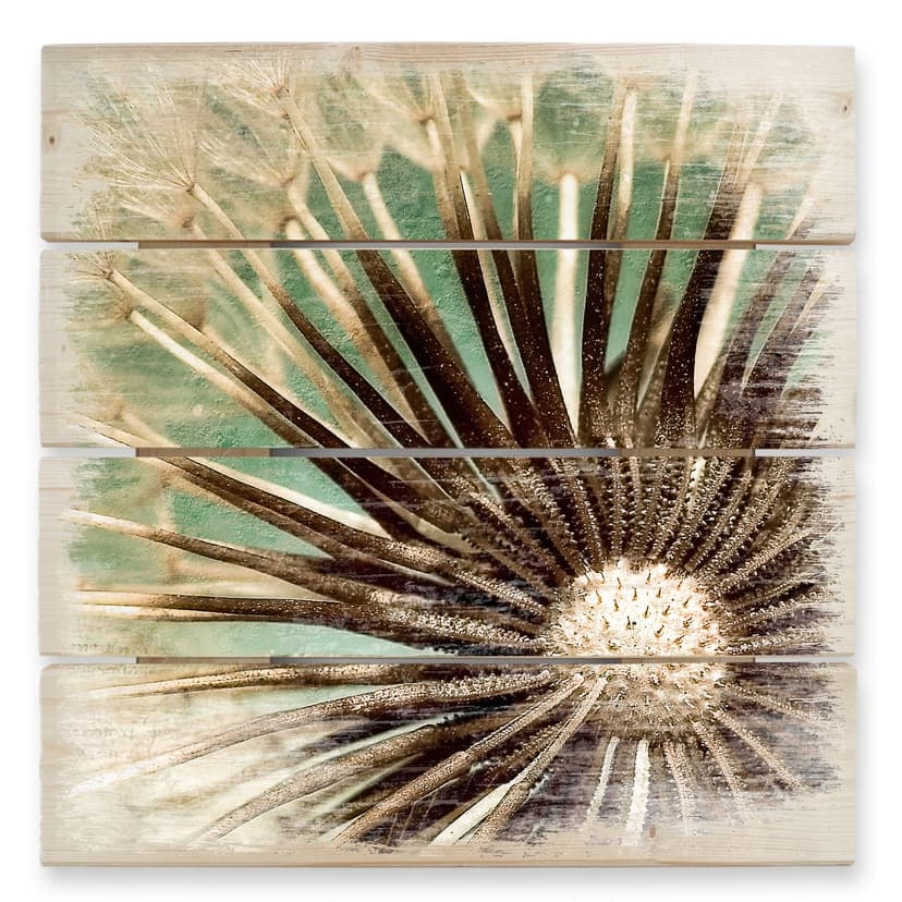 Trätavla Maskros Poesi - 40x41,5 cm