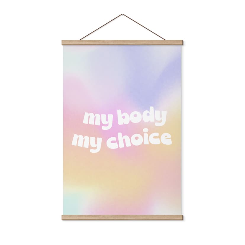 Textil poster Min kropp mitt val