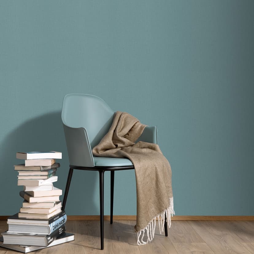 Modern PVC-fri non-woven tapet i turkos