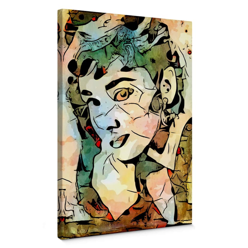 Canvastavla Zamart - Hyllning till Miro - Audrey Hepburn