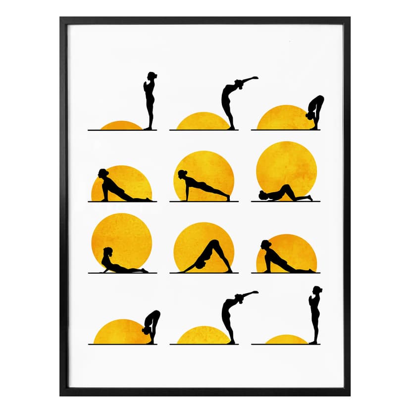 Poster Kubistika - Yoga Solhälsningen