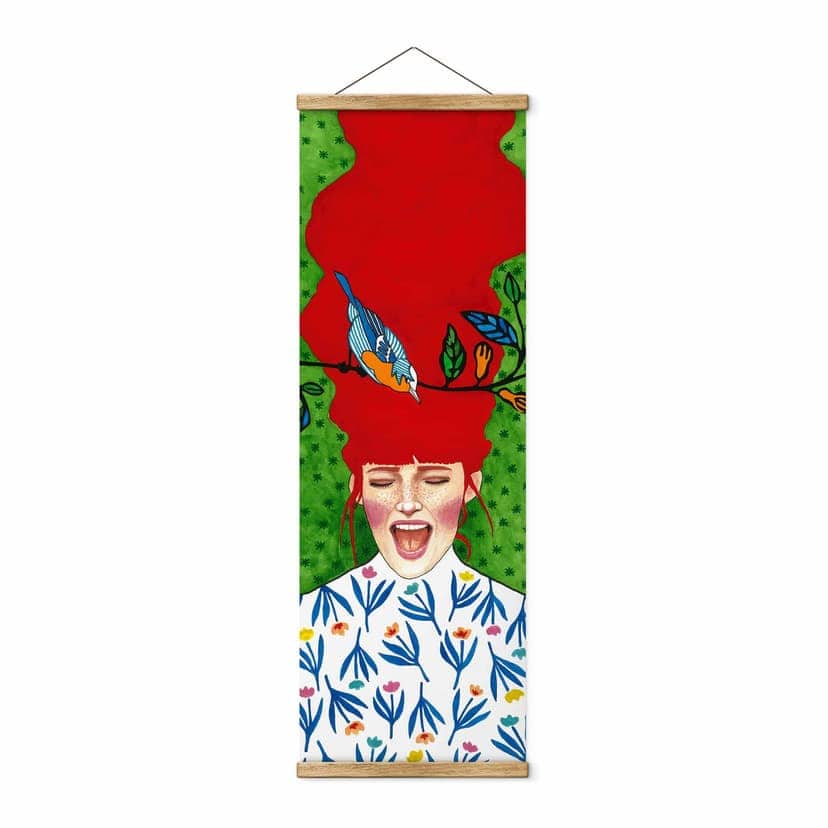 Textil poster Hülya - Vårens ögonblick - Panorama