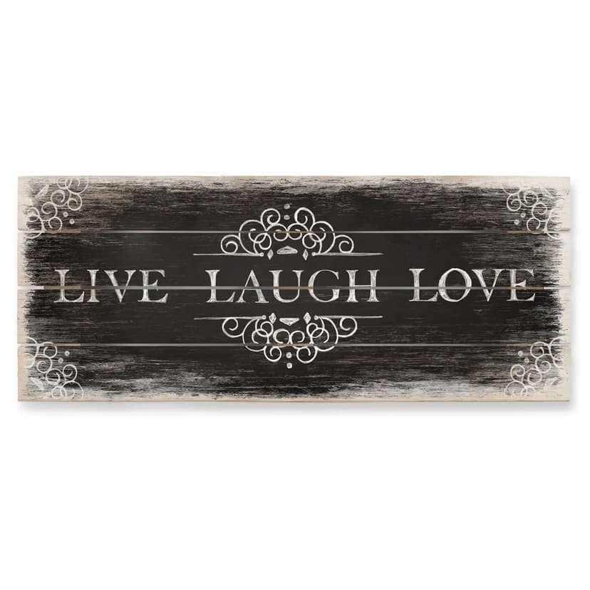 Trätavla Live Laugh Love 02 - Panorama