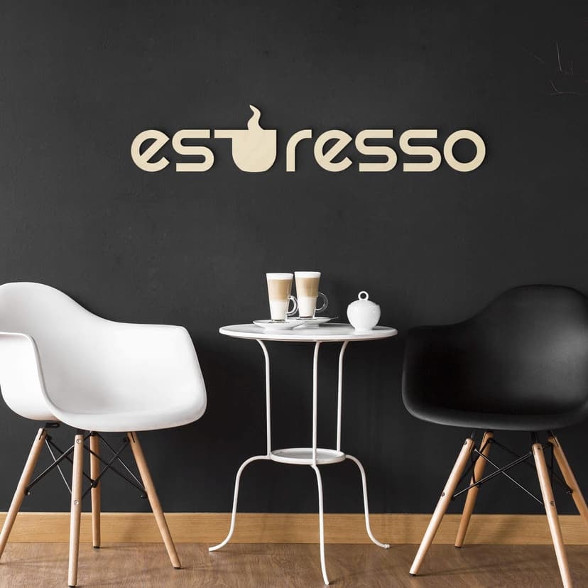 Bokstäver av trä Espresso