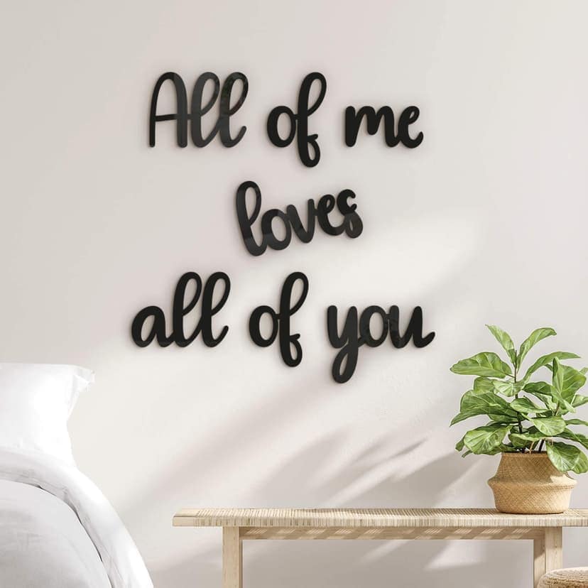 Akryl dekoration 3D-bokstäver All of me loves all of you