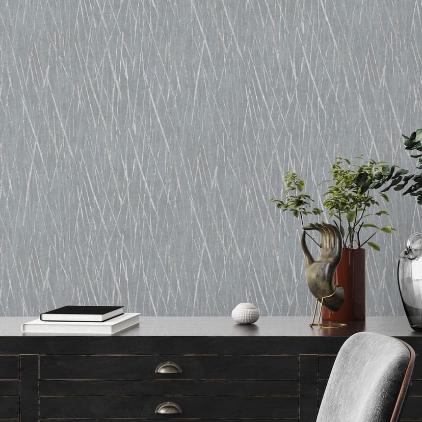 A.S. Création vintage tapet #Hygge non-woven tapet metallic, grå