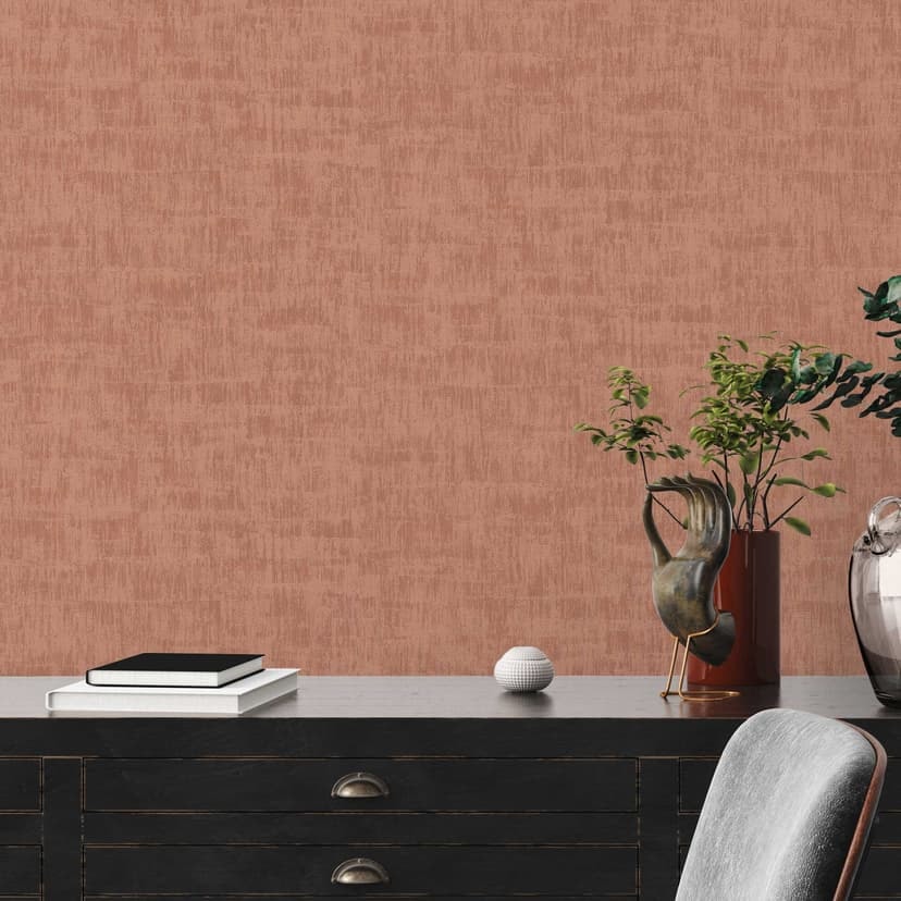 Texturerad vanlig rosa tapet - tapeter med gipsutseende - tapeter med struktur