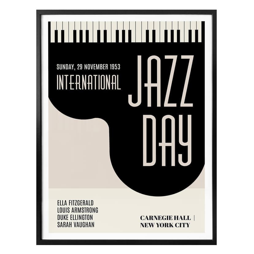 Poster Kubistika - Jazzens dag