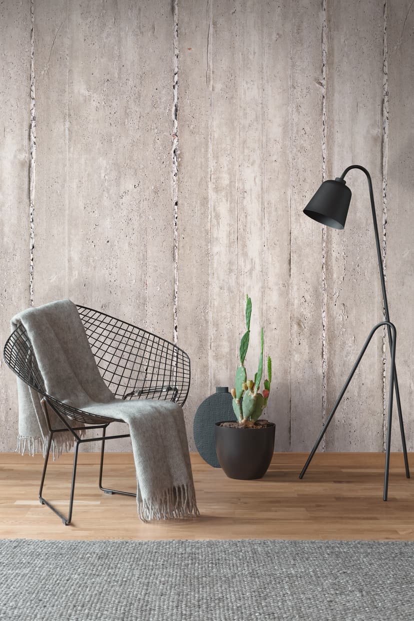Fototapet i betong grå kräm - non-woven tapet Industrial Livingwalls - matt och slät