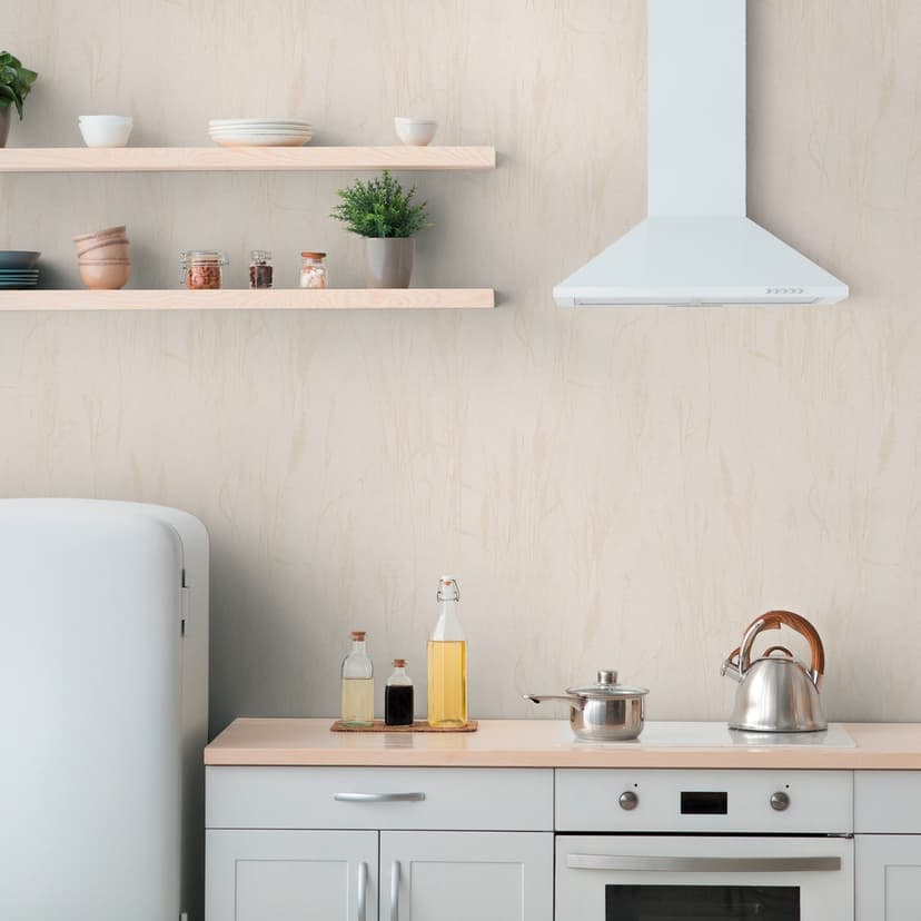 Botanisk tapet gräs motiv kräm beige - ljus natur tapet i varma toner