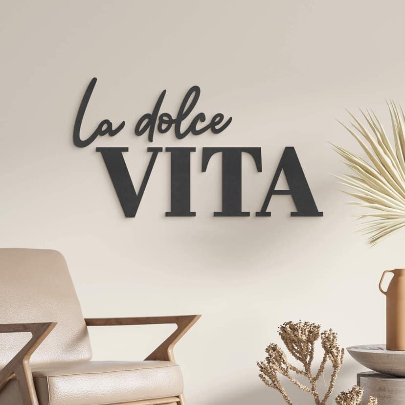 3D MDF-bokstäver La dolce Vita - modern