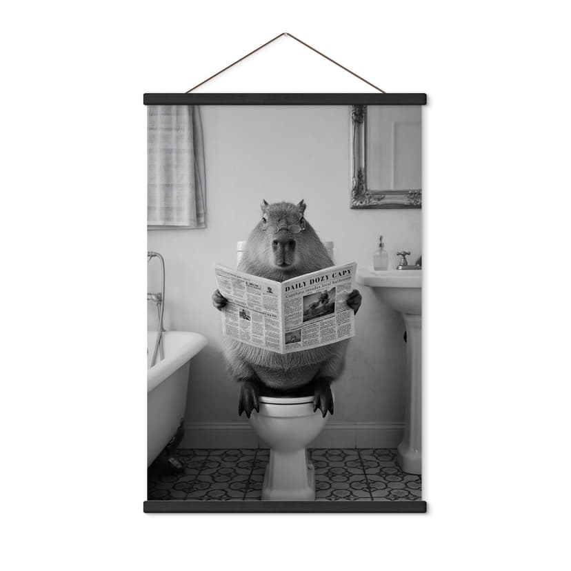 Capybara Textil poster i det tysta rummet
