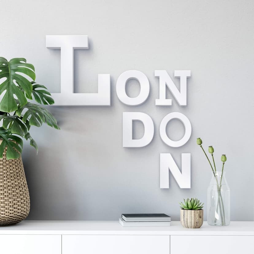 Dekorativa bokstäver 3D London mixed