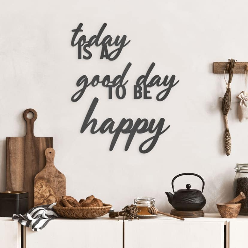 MDF-bokstäver Today is a good day to be happy