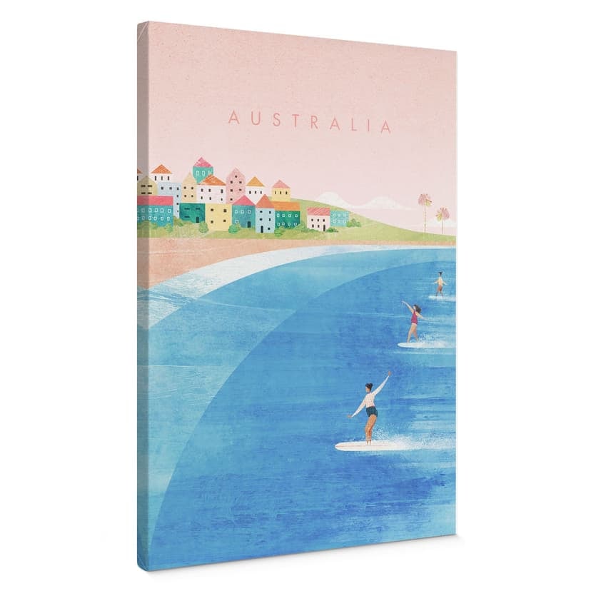 Canvastavla Surfing på Australiens kust - Rivers