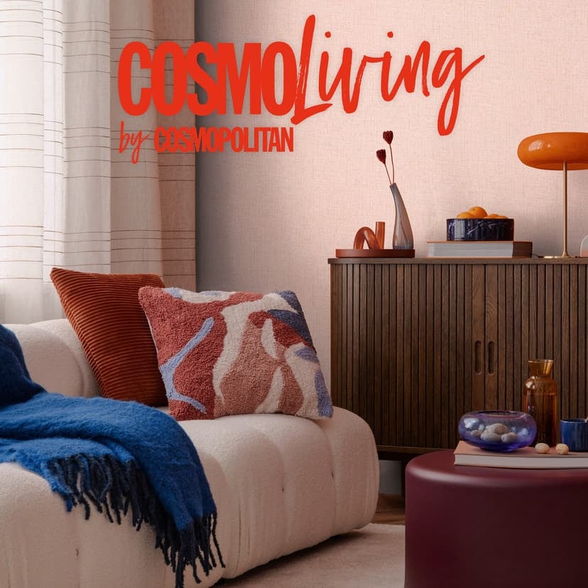 COSMOPOLITAN tapet rosa - delikat Icke-vävd tapet i ett fint vävt utseende vardagsrum