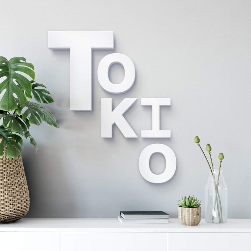 Dekorativa bokstäver 3D Tokyo mixed