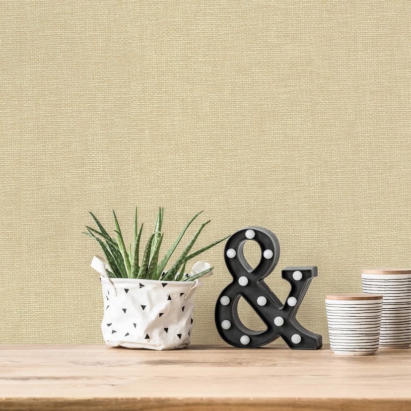A.S. Création texturerad tapet för skal och stick #Hygge non-woven tapet beige, gul