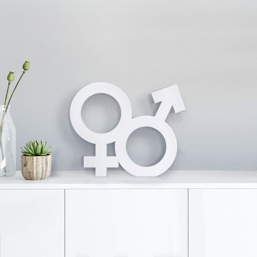 Deco bokstav könssymbol hetero