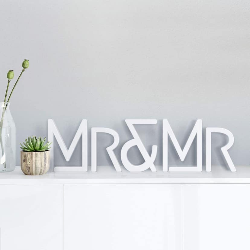 Dekorativa bokstäver 3D Mr & Mr modern