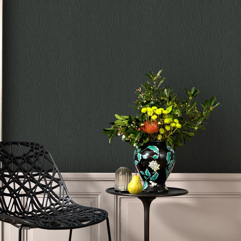 Ljus effekt tapet, non-woven tapet Erismann Versailles svart