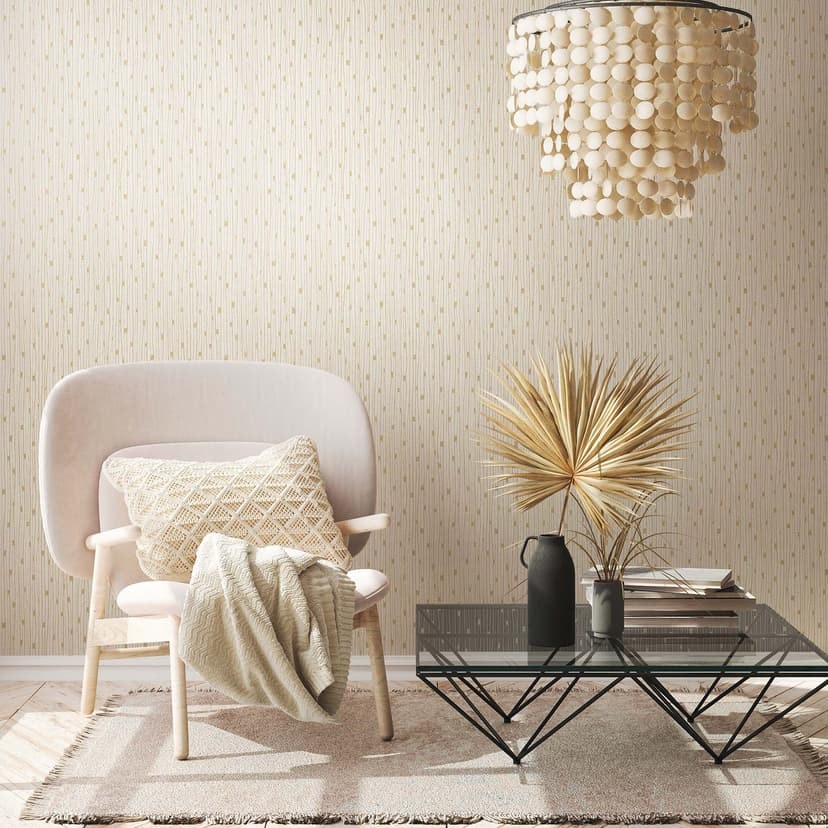 Design tapet grädde guldmönster tapet non-woven vardagsrum non-woven tapet modern