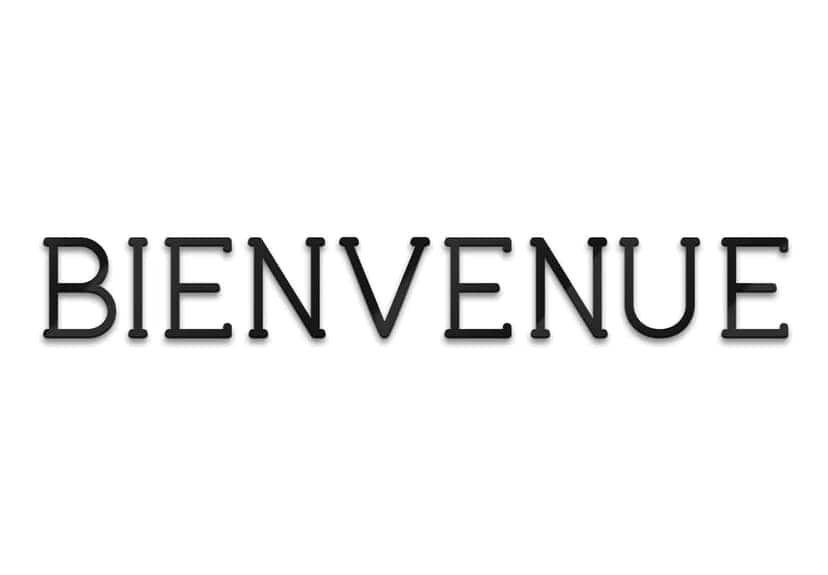 Akrylbokstäver Bienvenue