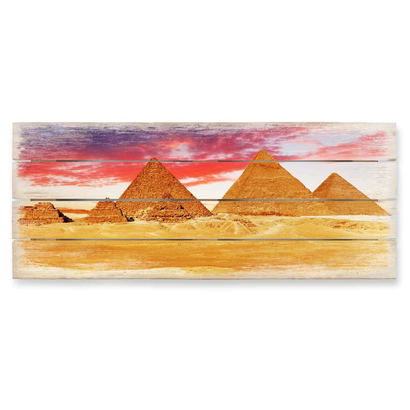 Trätavla Pyramiderna i Giza - Panorama