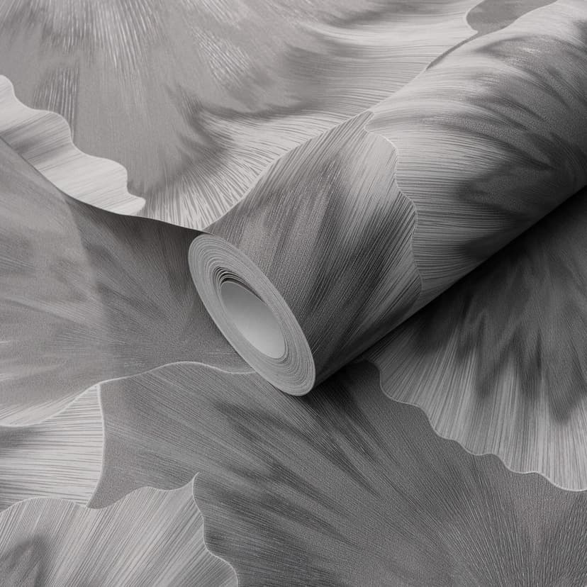 Non-woven tapet med grafiska prov i grått