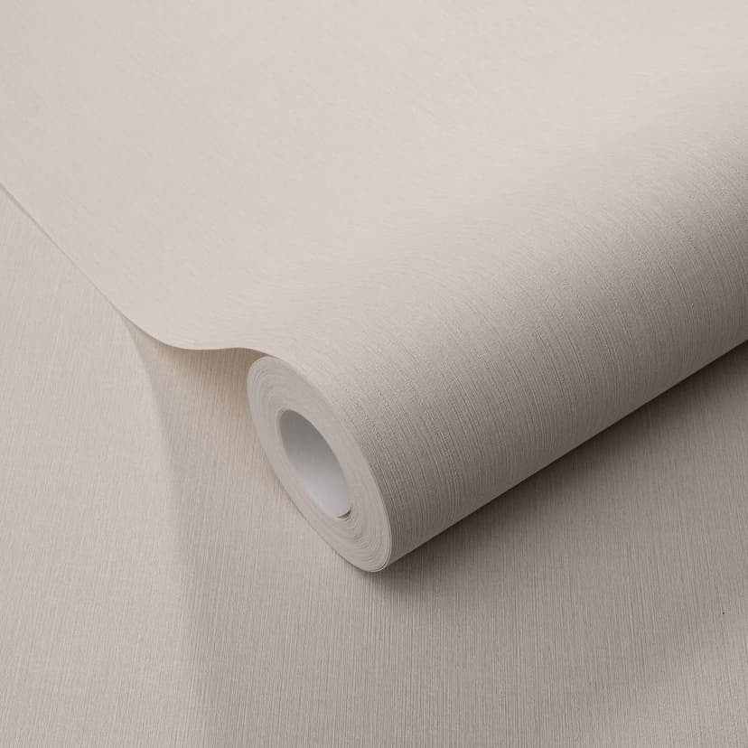 Non-woven tapet med fin längsgående struktur i beige