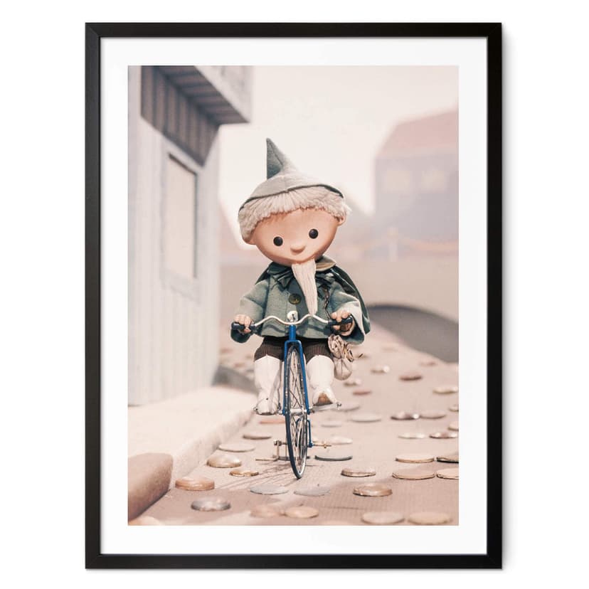 Barnposter Vår Sandman - Sandmannen cyklar