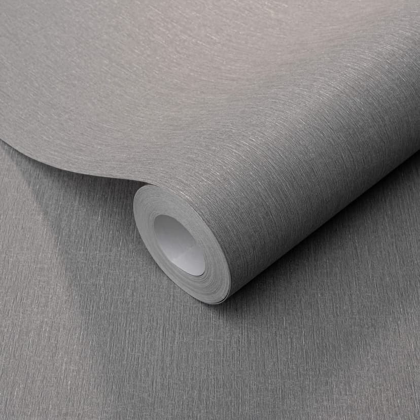 Non-woven tapet med fin längsgående struktur i grått