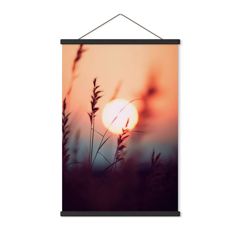 Textil poster Gräs i ljuset av den glödande solen - Treechild