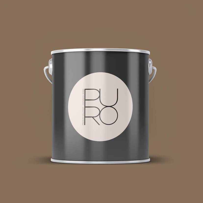 Premium väggfärg brun - Tygmatt väggfärg för interiör - PURO c7011 mellow brown
