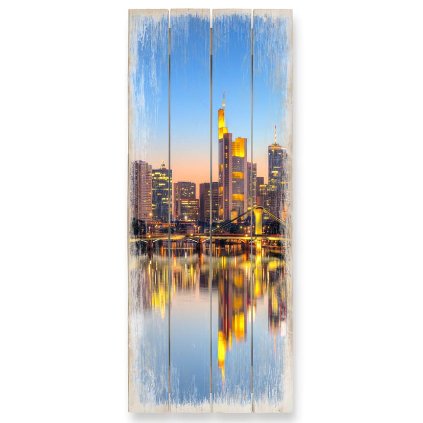 Trätavla Frankfurt ljus - Panorama
