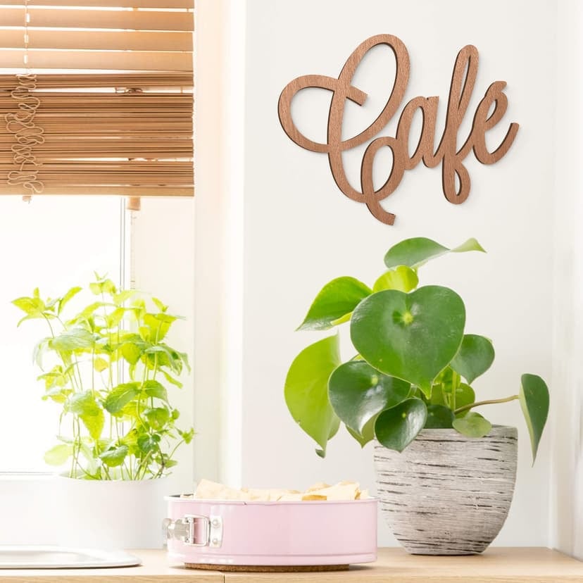 Bokstäver av trä mahogny - Café
