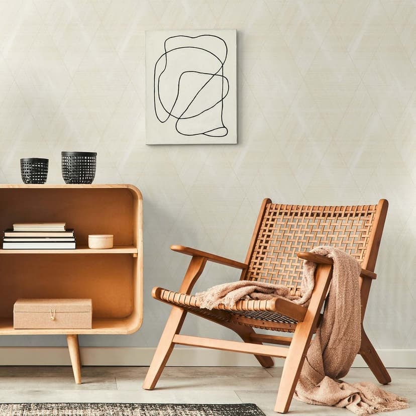 Tapet Prov beige grädde geometrisk non-woven tapet modern för vardagsrum, hall