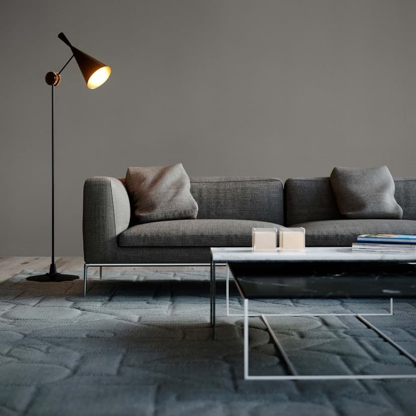 Non-woven tapet grått vardagsrum - tyg look design tapet modern