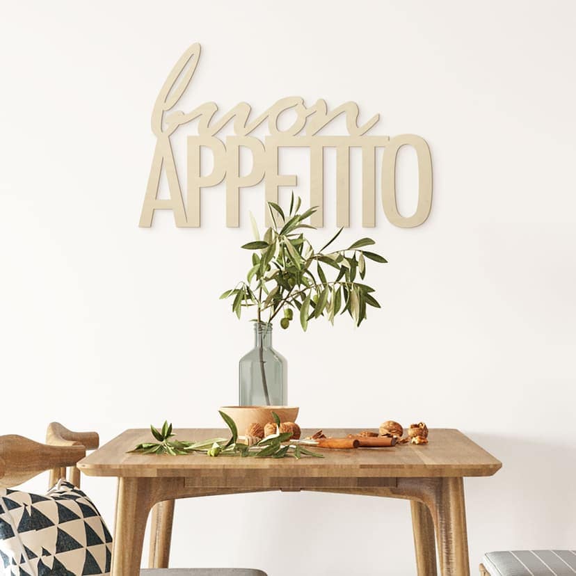 Bokstäver av trä poppel - Buon Appetito