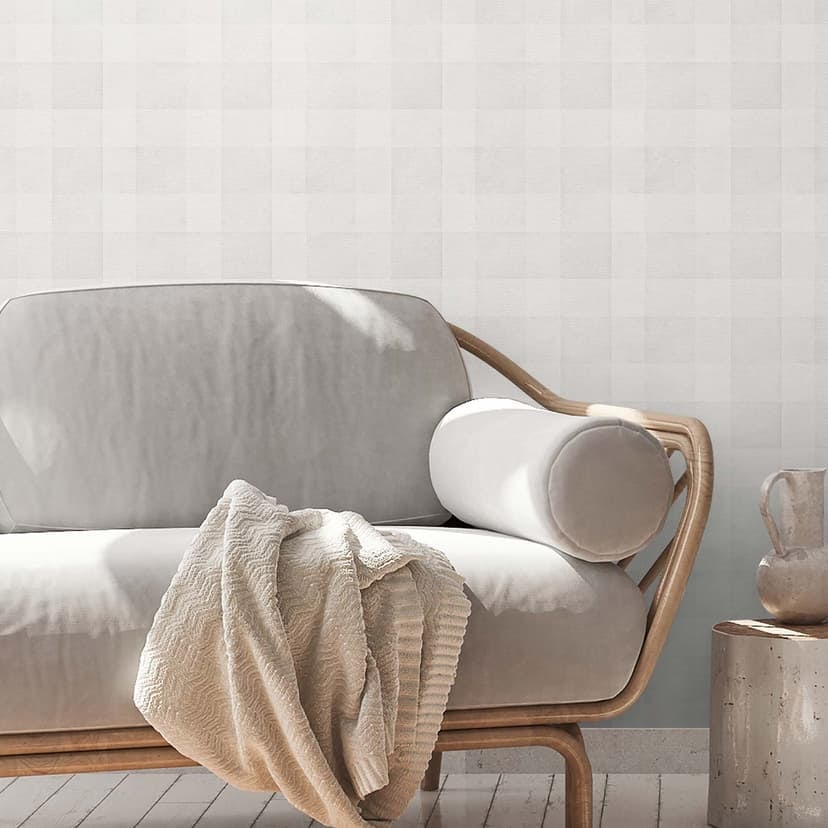 Hållbar rutig tapet - lantgård tapet rutig non-woven av A.S. Création Grey 386644