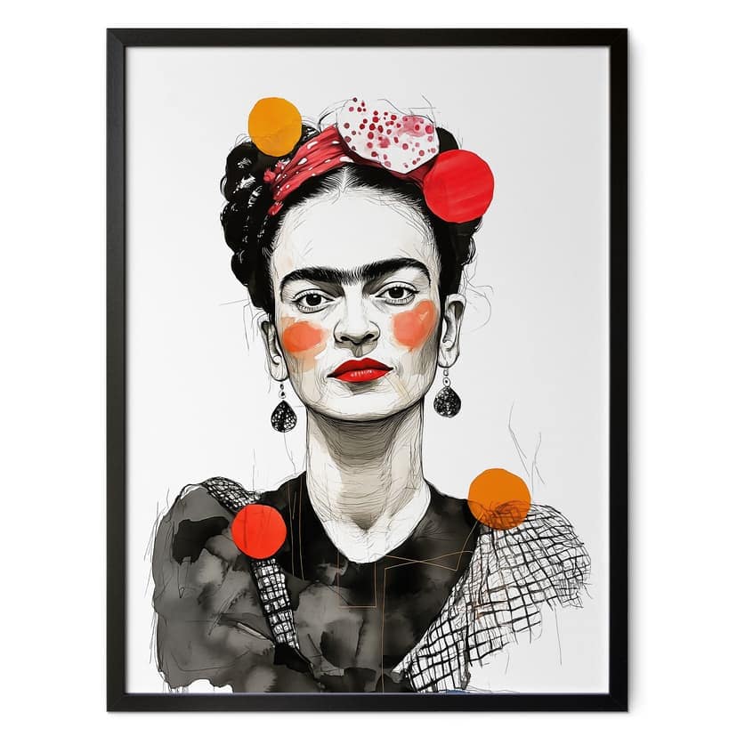 Poster Frida Kahlo popkonst porträtt - Jaszke