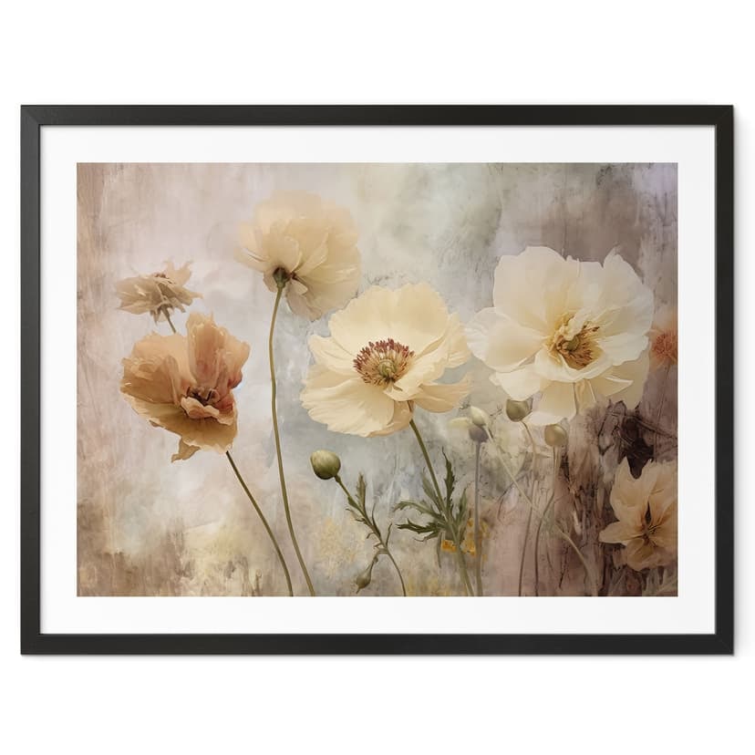 Poster Blomsterprakt i varma pastellfärger | Blomsterposters - Paksoylu