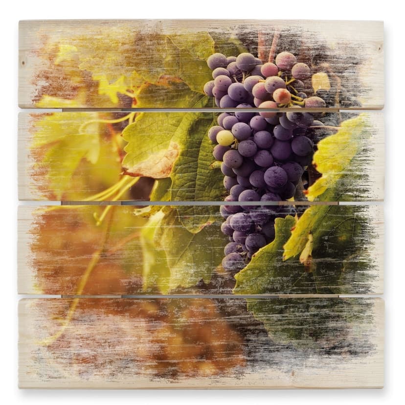 Trätavla Toscansk vinranka - 40x41,5 cm