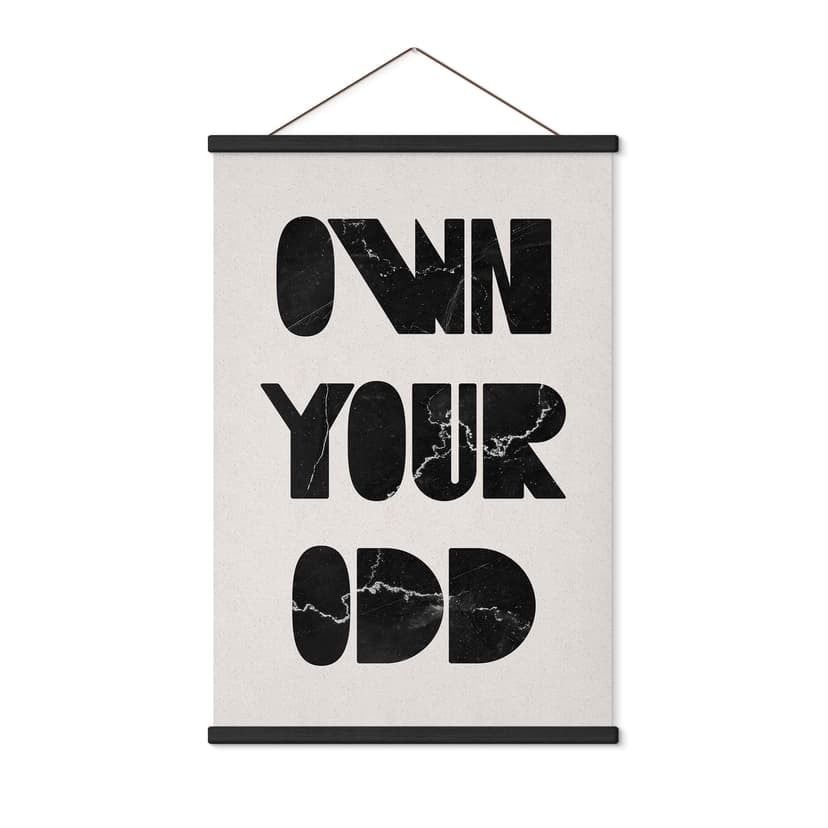 Textil poster Äg din udda