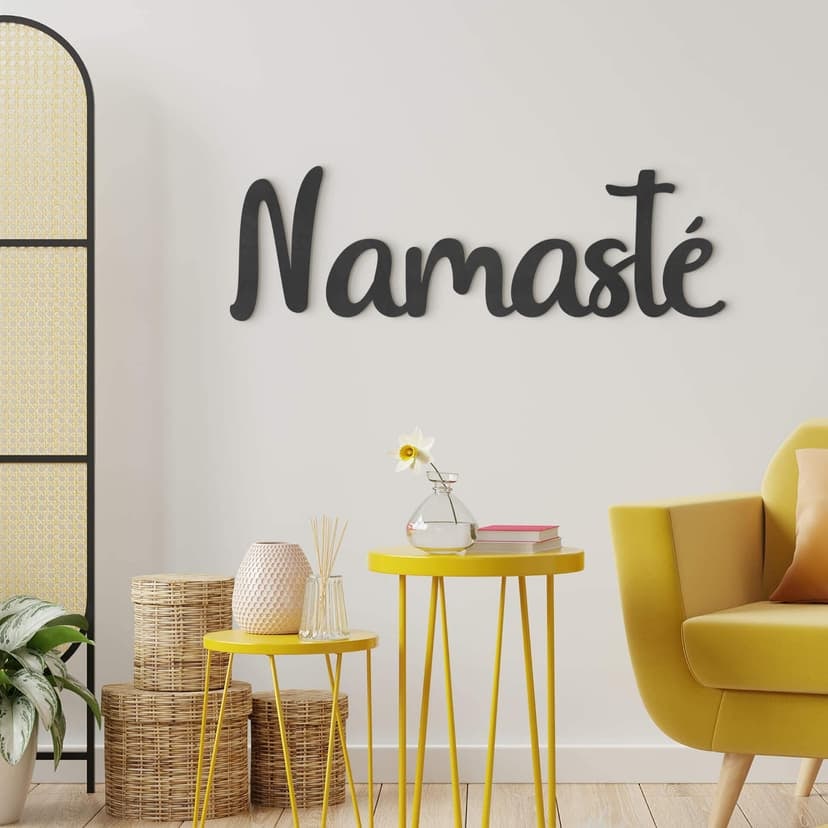 3D Namasté-bokstäver - Väggdekorationer i trä