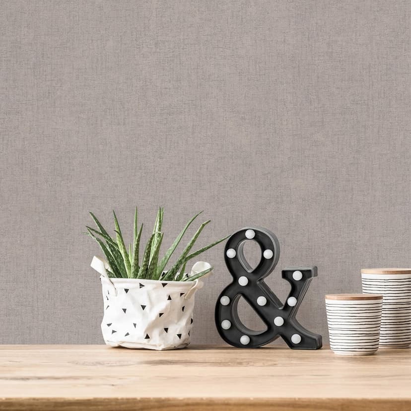 A.S. Création enhetstapet #Hygge non-woven tapet solid grå beige