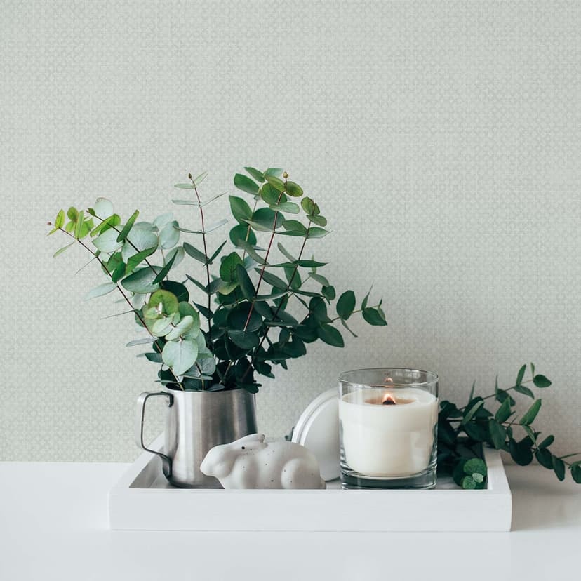 Småmönstrad tapet gråvit - non-woven tapet lantgård A.S. Création - matt ljus strukturerad