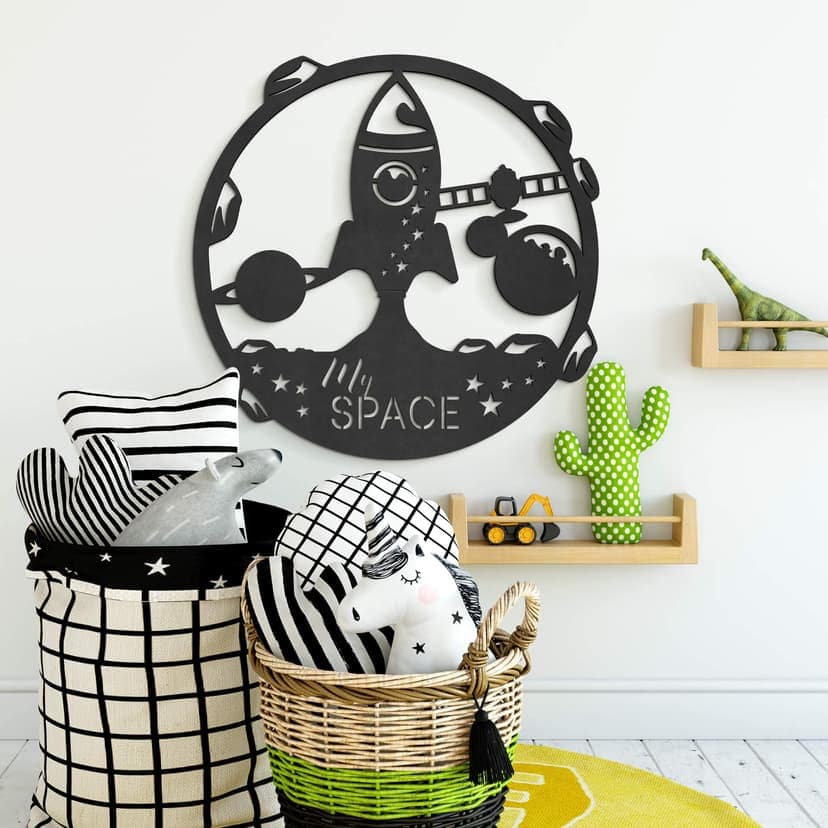 MDF - Väggdekorationer i trä - My Space-raket