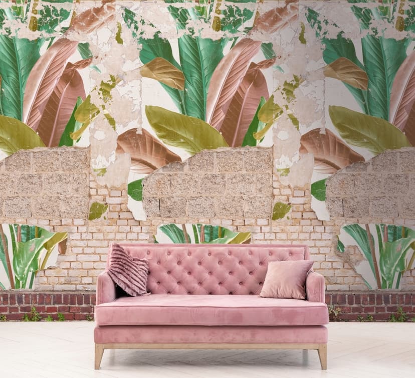 Fototapet i sten beige brun - non-woven tapet Industrial Livingwalls - matt och slät